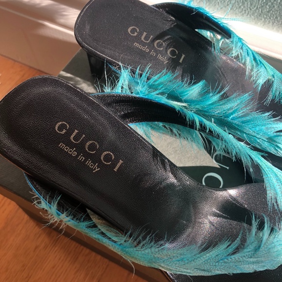 Gucci Duck Feathers Slides - Picture 8 of 9